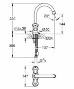 Grohe Costa-L wastafelkraan chroom - Afbeelding 3