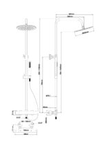 Wiesbaden Caral regendouche set chroom - Afbeelding 4