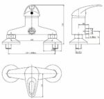 Wiesbaden Douche mengkraan Athos - Afbeelding 2