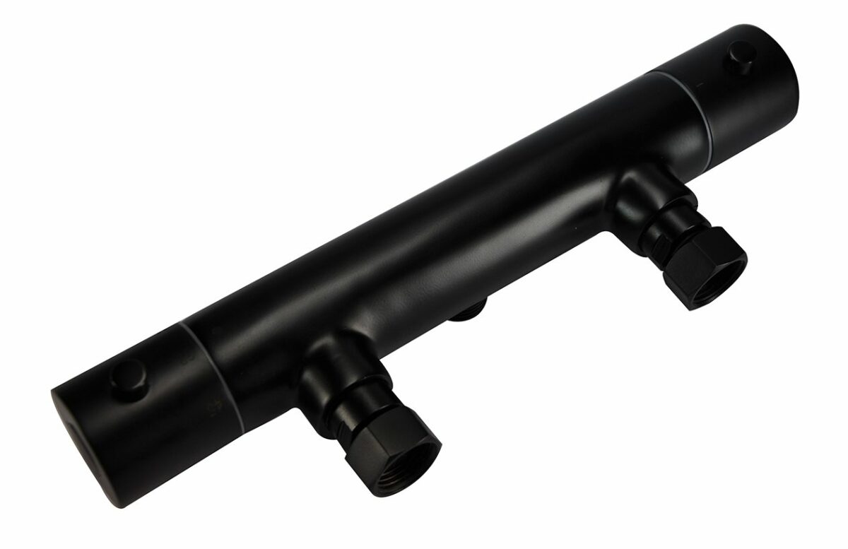 Wiesbaden Rio thermostaat douchemengkraan 15cm mat zwart - Afbeelding 2