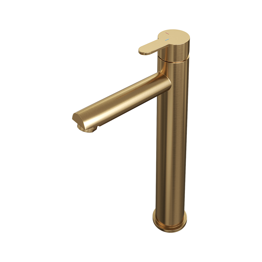 5-GG-002-HD4 Brauer Gold Edition hoge wastafelmengkraan ovale hendelstaaf goud - Afbeelding 1