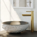 Brauer Gold Edition hoge wastafelmengkraan ronde hendelstaaf goud - Afbeelding 3