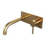 Brauer Gold Edition inbouw wastafelmengkraan ronde hendelstaaf 20×9 goud
