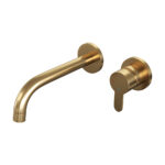 Brauer Gold Edition inbouw wastafelmengkraan ovale hendelstaaf goud