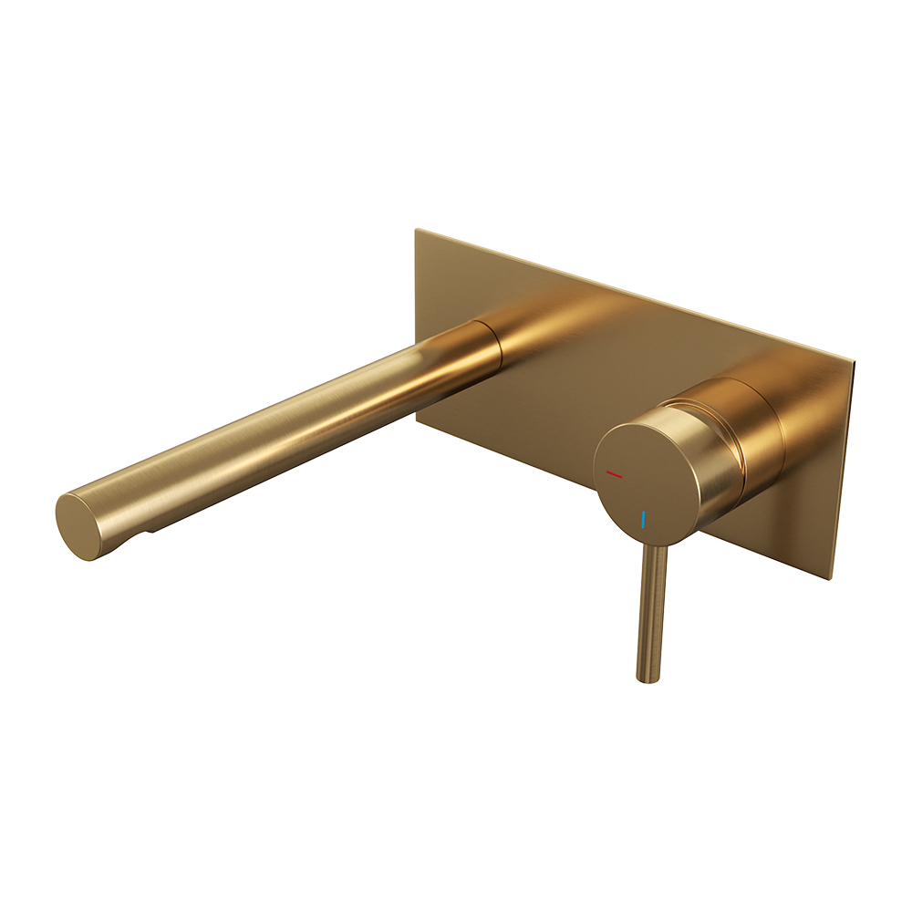 5-GG-004-S2 Brauer Gold Edition inbouw wastafelmengkraan ronde hendelstaaf 20×9 goud - Afbeelding 1