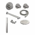 Brauer Brushed Edition doucheset rechte muurbuis en staafhanddouche 20 nikkel - Afbeelding 2