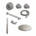 Brauer Brushed Edition doucheset rechte muurbuis en staafhanddouche 30 nikkel - Afbeelding 2