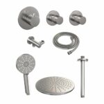 Brauer Brushed Edition doucheset ronde handdouche 30 nikkel - Afbeelding 2