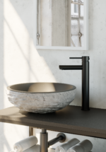 Brauer Black Edition hoge wastafelmengkraan ronde hendelstaaf zwart - Afbeelding 2
