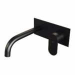 Brauer Black Edition inbouw wastafelmengkraan brede hendel 20×9 zwart