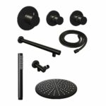 Brauer Black Edition doucheset rechte muurbuis en staafhanddouche 30 zwart - Afbeelding 2