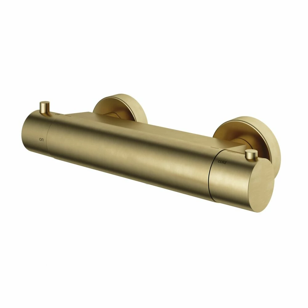 B008BB_02.jpg Hotbath Cobber B008 geborsteld messing thermostatische douchekraan - Afbeelding 1