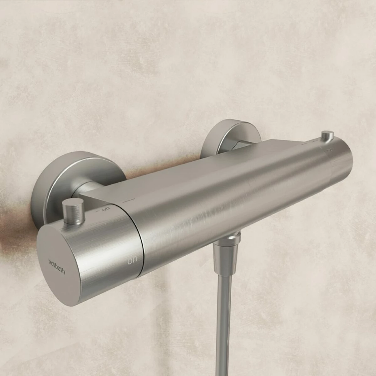 Hotbath Cobber B008 geborsteld nikkel thermostatische douchekraan - Afbeelding 2