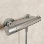 Hotbath Cobber B008 geborsteld nikkel thermostatische douchekraan - Afbeelding 2