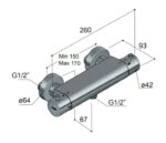Hotbath Cobber B008 verouderd messing thermostatische douchekraan - Afbeelding 2