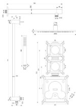 Brauer Black Edition doucheset glijstang, rechte muurbuis en staafhanddouche 30 zwart - Afbeelding 4