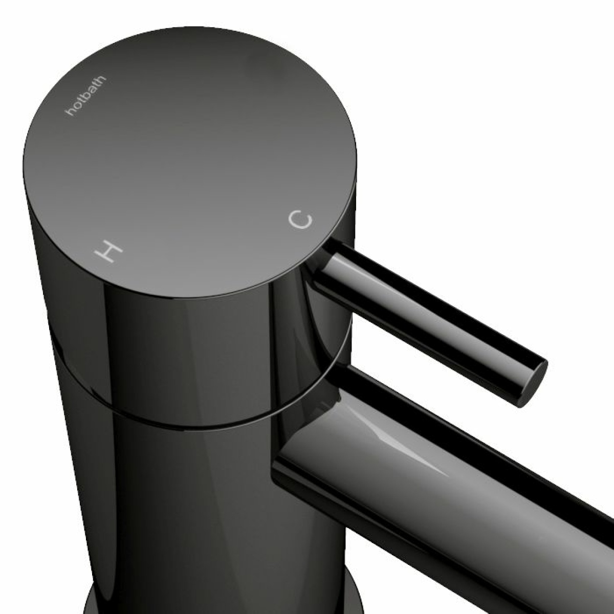 Hotbath Cobber CB003C lage wastafelmengkraan zonder waste zwart chroom - Afbeelding 2