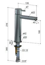 Hotbath Cobber CB003MS wastafelmengkraan zonder waste verouderd messing - Afbeelding 2
