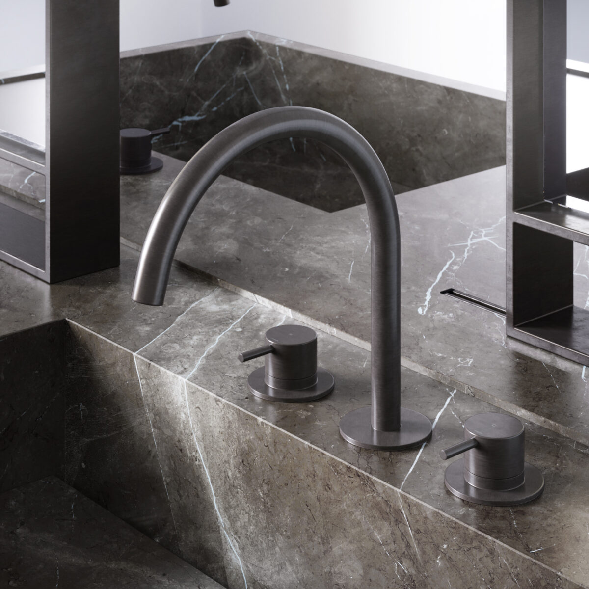 Hotbath Cobber CB033 wastafelmengkraan 3 gats verouderd messing - Afbeelding 2
