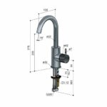 Hotbath Cobber X CX004 wastafelmengkraan met draaibare uitloop chroom - Afbeelding 2