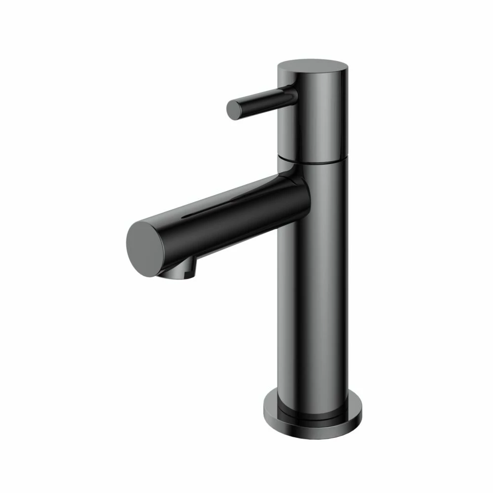 E001BK_02.jpg Hotbath Cobber E001 fonteinkraan zwart chroom - Afbeelding 1