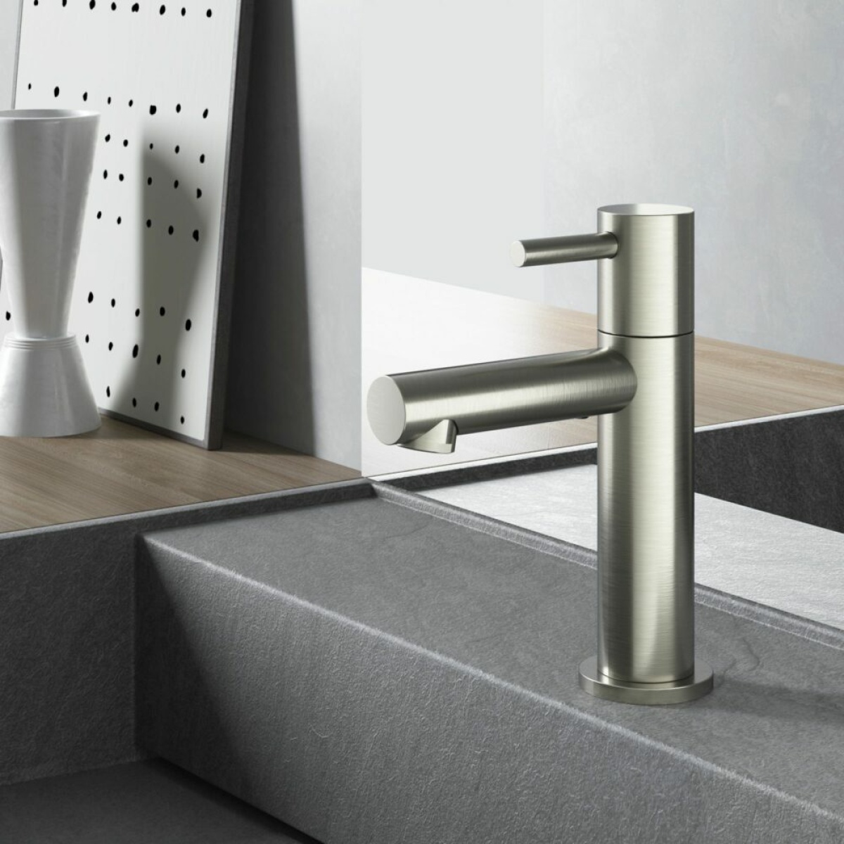 Hotbath Cobber E001 fonteinkraan geborsteld nikkel - Afbeelding 2