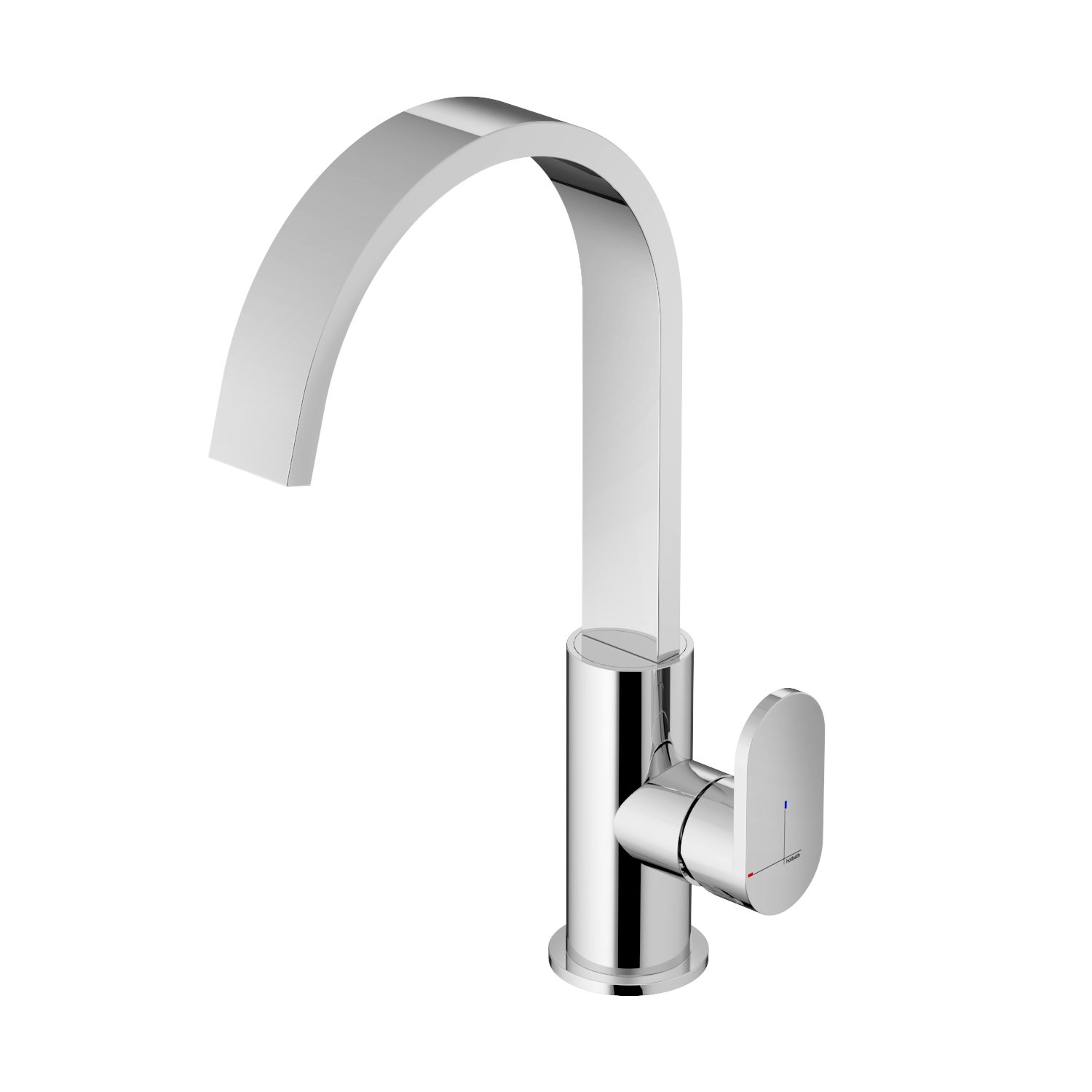 F004C_.jpg Hotbath Friendo F004C wastafelmengkraan met draaibare Cascade-uitloop chroom - Afbeelding 1