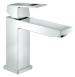 Grohe Eurocube wastafelkraan medium zonder waste chroom