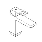 Grohe Eurocube wastafelkraan medium zonder waste chroom - Afbeelding 2
