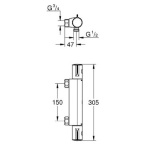 Grohe Grohtherm 800 douchethermostaat - Afbeelding 3