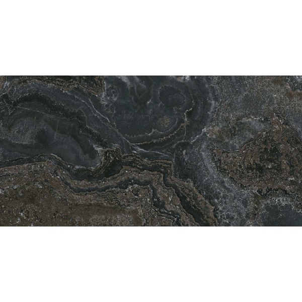 Vloer en wandtegel Jewel Black pulido 60x120 rett