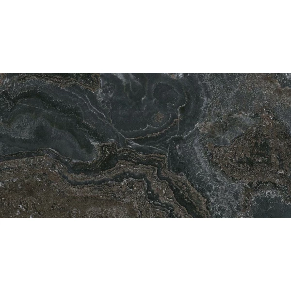 Vloer en wandtegel Jewel Black pulido 60x120 rett