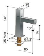 Hotbath Dude Q001 fonteinkraan chroom - Afbeelding 3