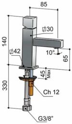Hotbath Buddy Q002 wastafel mengkraan chroom - Afbeelding 3