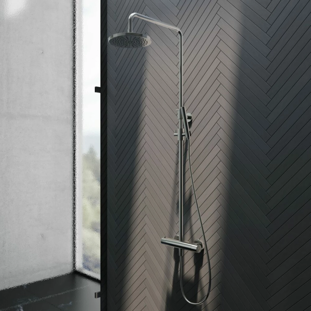 Hotbath Buddy SDS1 opbouw regendouche staafhanddouche 25 chroom - Afbeelding 2
