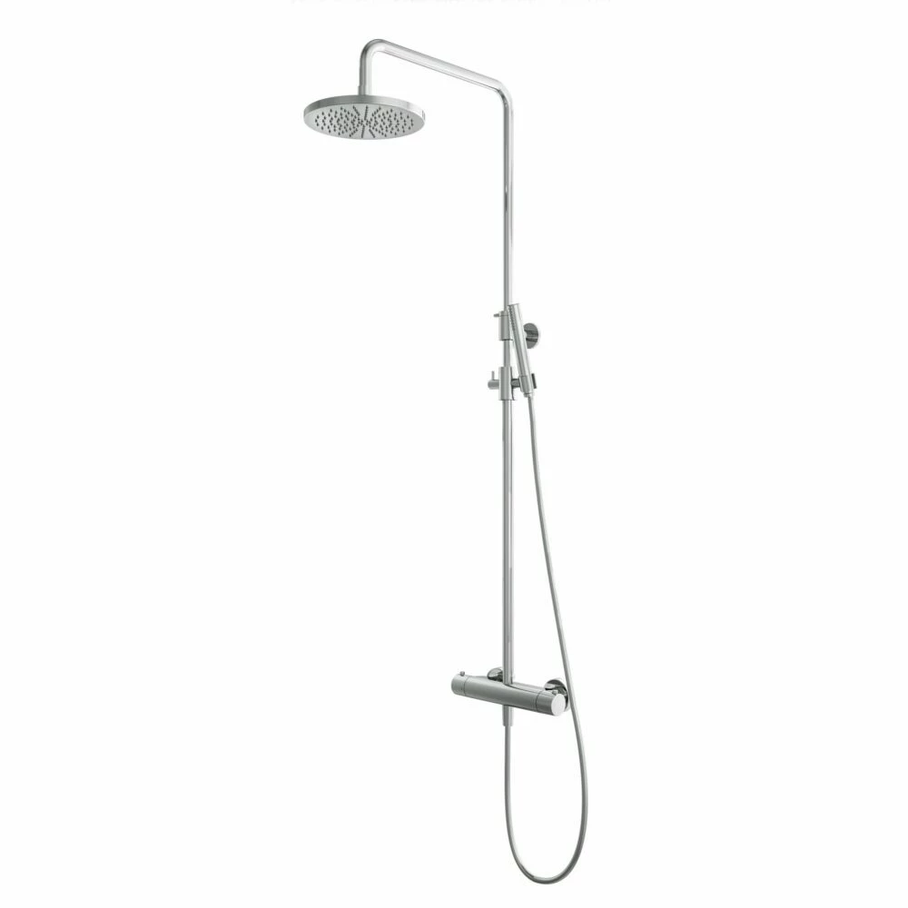 SDS1CR_02.jpg Hotbath Buddy SDS1 opbouw regendouche staafhanddouche 25 chroom - Afbeelding 1