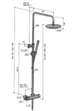 Hotbath Buddy SDS1 opbouw regendouche staafhanddouche 25 chroom - Afbeelding 3