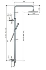 Hotbath Friendo SDS8 opbouw regendouche ronde handdouche 25 geborsteld nikkel - Afbeelding 3