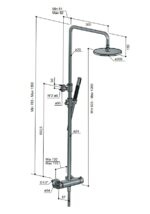 Hotbath Cobber SDS9 opbouw regendoucheset geborsteld koper - Afbeelding 2