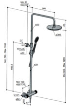 Hotbath Cobber X SDSX9 R opbouw regendoucheset 30 chroom - Afbeelding 4