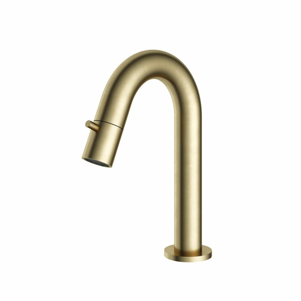 U001BB_02.jpg Hotbath Cobber U001 fonteinkraan geborsteld messing - Afbeelding 1