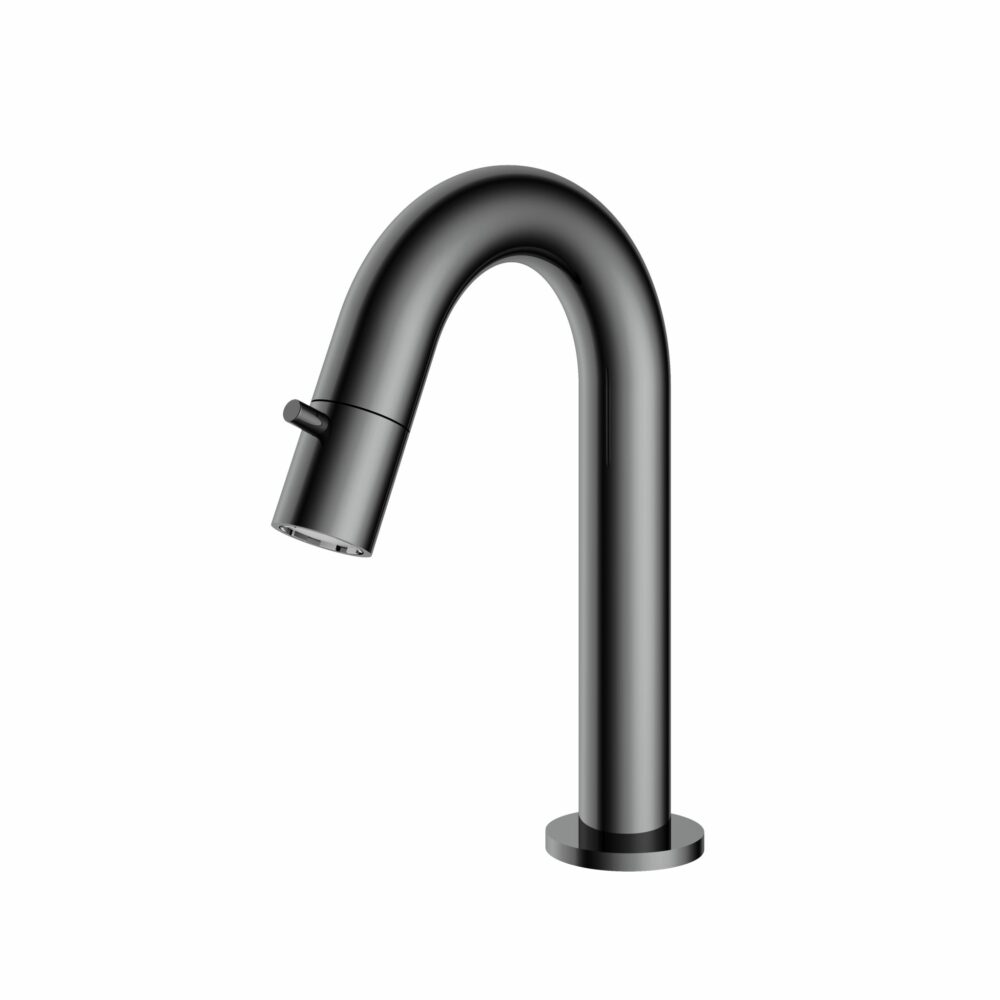 U001BK_02.jpg Hotbath Cobber U001 fonteinkraan zwart chroom - Afbeelding 1