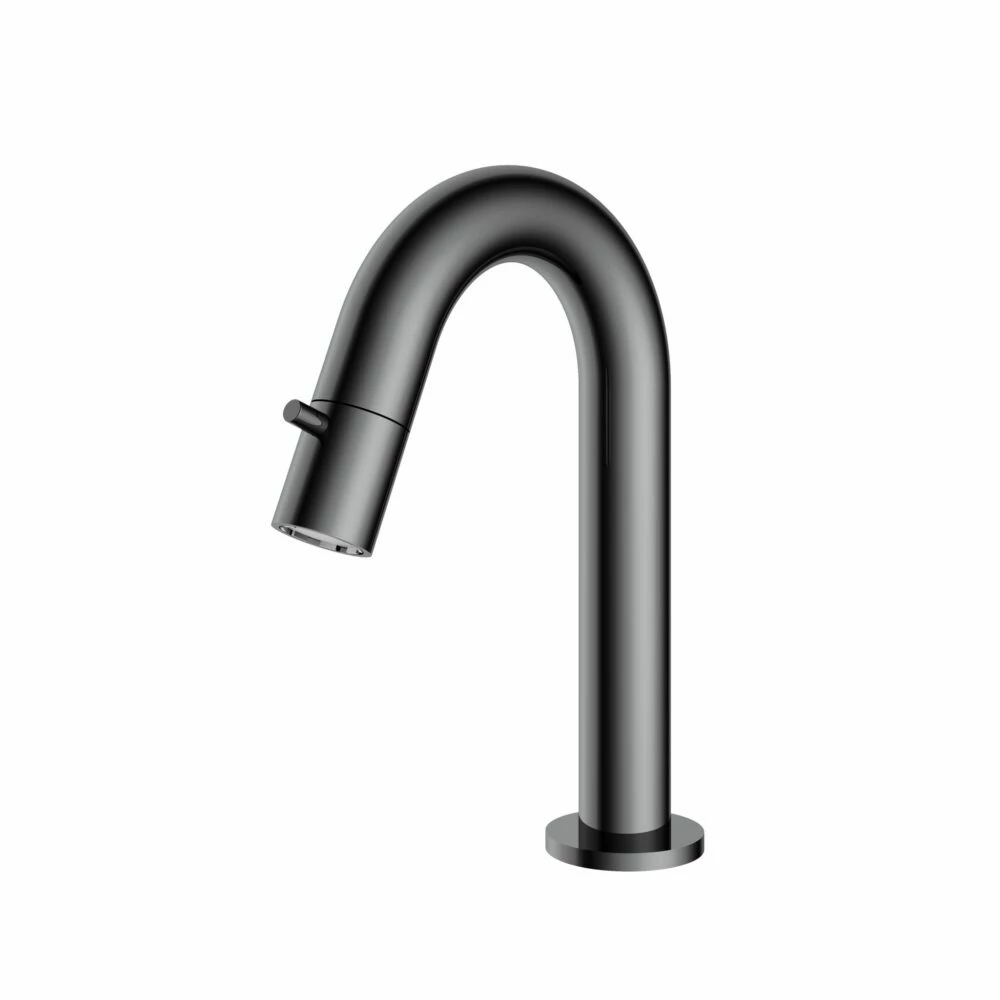 U001BK_02.jpg Hotbath Cobber U001 fonteinkraan zwart chroom - Afbeelding 1