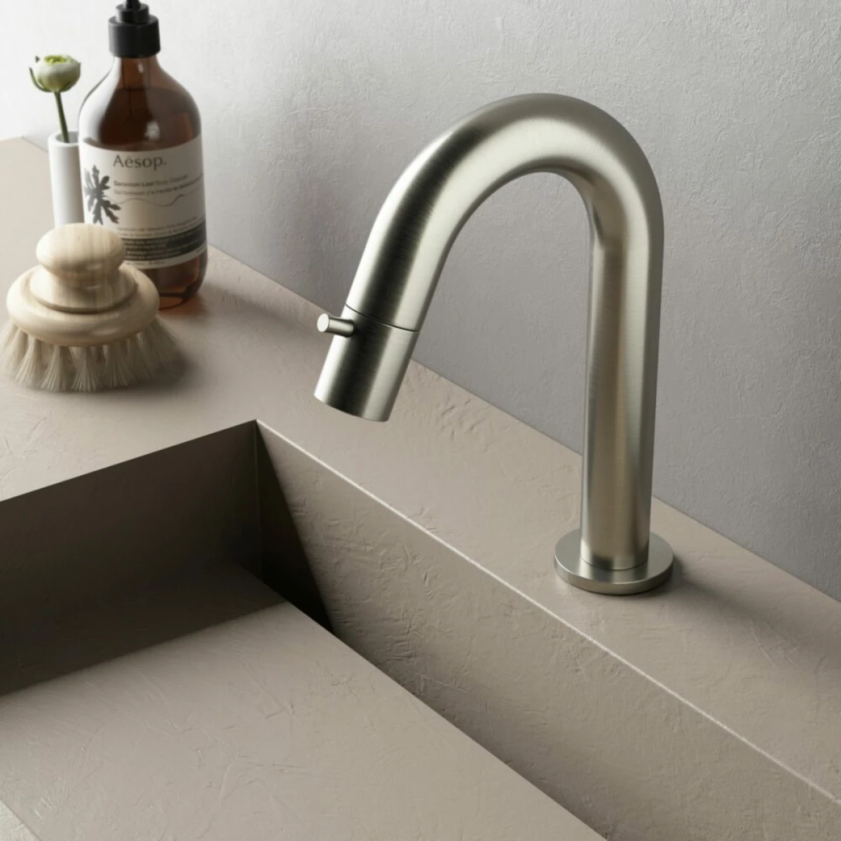 Hotbath Cobber U001 fonteinkraan geborsteld nikkel - Afbeelding 2