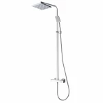 Wiesbaden Rombo-Eco doucheset + thermostaat kraan chroom