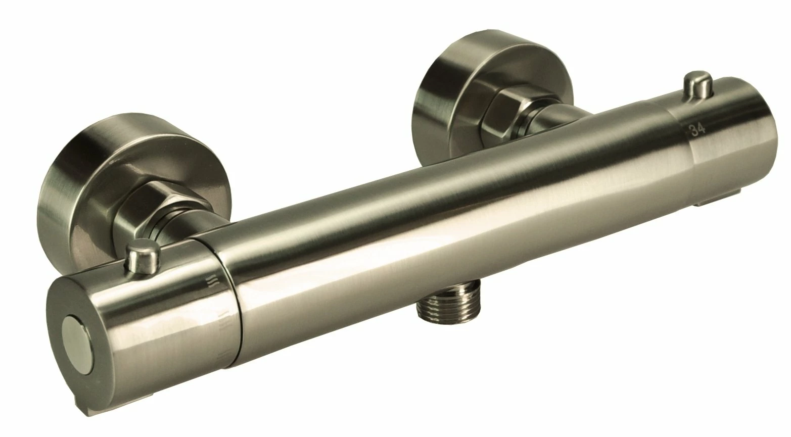 gebbb.jpg Wiesbaden Rio therm. douchemengkraan geborsteld staal 12 cm - Afbeelding 1