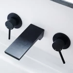 Meir kraanuitloop rechthoek -Mat Zwart - Afbeelding 3