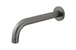 Meir kraanuitloop rond - 21cm -PVD Gun Metal