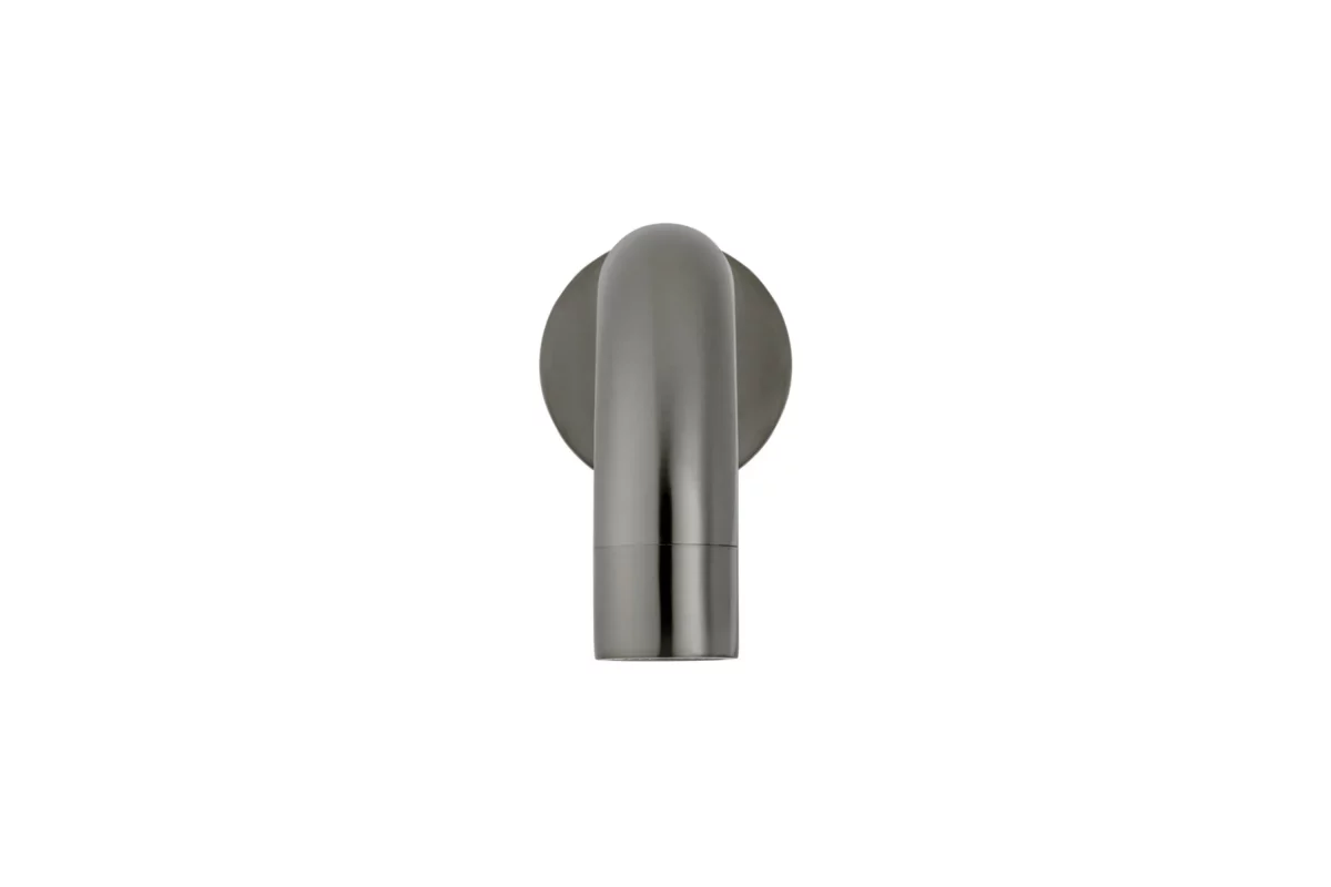 Meir kraanuitloop rond - 21cm -PVD Gun Metal - Afbeelding 2