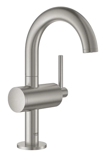 supersteel.jpg Grohe Atrio M-Size wastafelmengkraan supersteel - Afbeelding 1